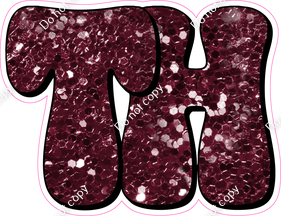 HP 23.5" Individuals - Burgundy Sparkle TH