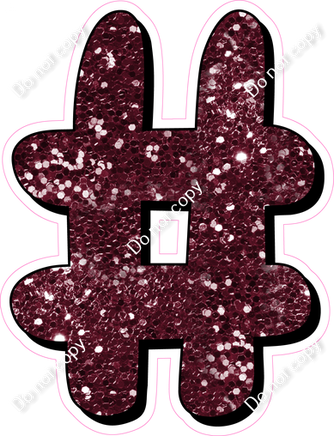 HP 23.5" Individuals - Burgundy Sparkle #
