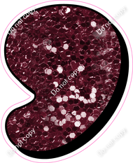 HP 23.5" Individuals - Burgundy Sparkle Apostrophe