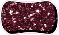 HP 23.5" Individuals - Burgundy Sparkle Dash