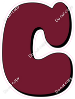 HP 23.5" Individuals - Flat Burgundy C