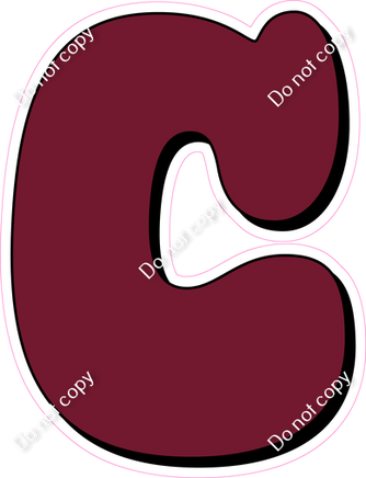 HP 23.5" Individuals - Flat Burgundy C