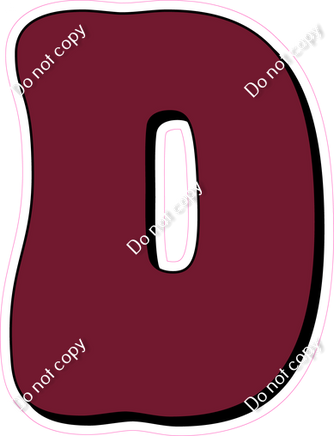 HP 23.5" Individuals - Flat Burgundy D