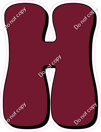 HP 23.5" Individuals - Flat Burgundy H