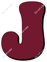 HP 23.5" Individuals - Flat Burgundy J