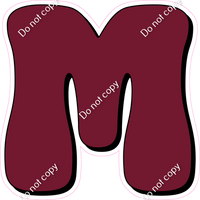 HP 23.5" Individuals - Flat Burgundy M