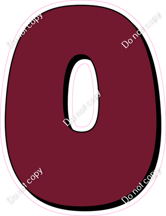 HP 23.5" Individuals - Flat Burgundy O