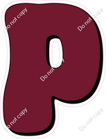 HP 23.5" Individuals - Flat Burgundy P