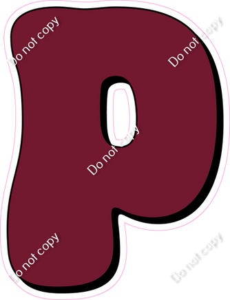 HP 23.5" Individuals - Flat Burgundy P