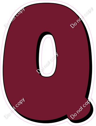 HP 23.5" Individuals - Flat Burgundy Q