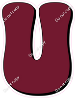 HP 23.5" Individuals - Flat Burgundy U