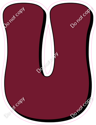 HP 23.5" Individuals - Flat Burgundy U