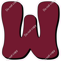 HP 23.5" Individuals - Flat Burgundy W