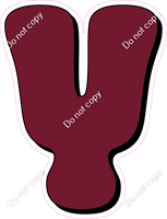 HP 23.5" Individuals - Flat Burgundy Y