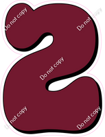 HP 23.5" Individuals - Flat Burgundy 2