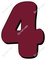 HP 23.5" Individuals - Flat Burgundy 4