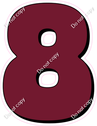 HP 23.5" Individuals - Flat Burgundy 8