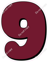 HP 23.5" Individuals - Flat Burgundy 9