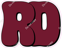 HP 23.5" Individuals - Flat Burgundy RD