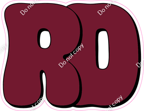 HP 23.5" Individuals - Flat Burgundy RD