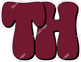 HP 23.5" Individuals - Flat Burgundy TH