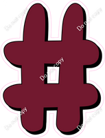 HP 23.5" Individuals - Flat Burgundy #