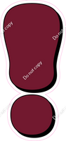 HP 23.5" Individuals - Flat Burgundy !