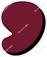 HP 23.5" Individuals - Flat Burgundy Apostrophe