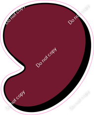 HP 23.5" Individuals - Flat Burgundy Apostrophe