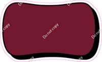 HP 23.5" Individuals - Flat Burgundy Dash