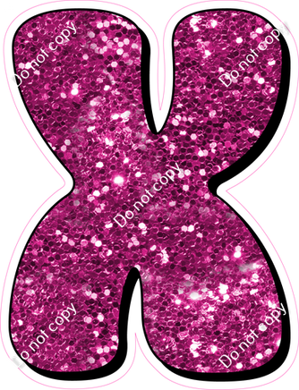 HP 23.5" Individuals - Hot Pink Sparkle X