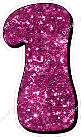 HP 23.5" Individuals - Hot Pink Sparkle 1