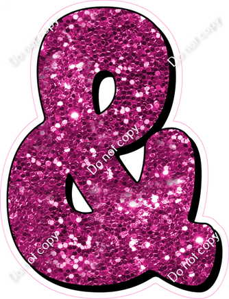 HP 23.5" Individuals - Hot Pink Sparkle &