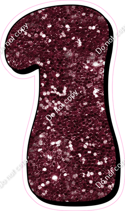 HP 30" Individuals - Burgundy Sparkle 1