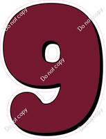 HP 30" Individuals - Flat Burgundy 9