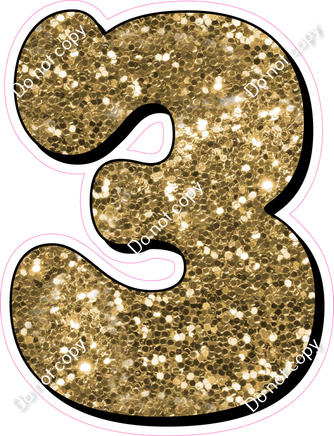 HP 30" Individuals - Gold Sparkle 3