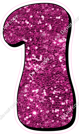 HP 30" Individuals - Hot Pink Sparkle 1