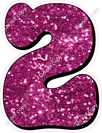 HP 30" Individuals - Hot Pink Sparkle 2