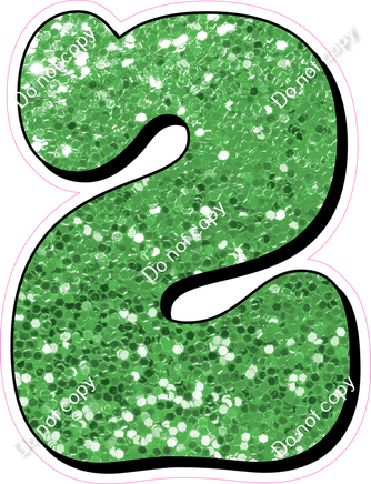 HP 30" Individuals - Lime Green Sparkle 2