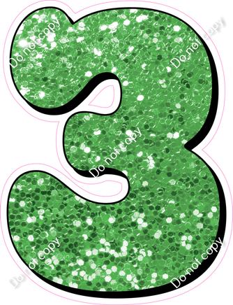 HP 30" Individuals - Lime Green Sparkle 3