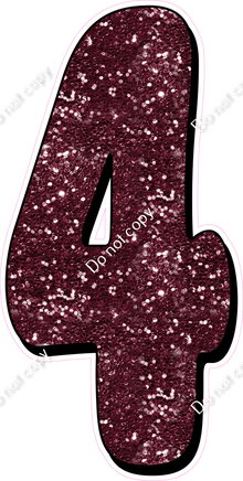 HP 47" Individuals - Burgundy Sparkle 4