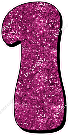 HP 47" Individuals - Hot Pink Sparkle 1