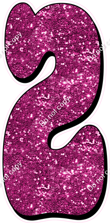 HP 47" Individuals - Hot Pink Sparkle 2
