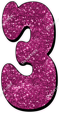 HP 47" Individuals - Hot Pink Sparkle 3