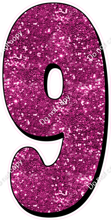 HP 47" Individuals - Hot Pink Sparkle 9