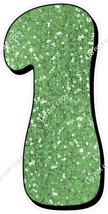 HP 47" Individuals - Lime Green Sparkle 1