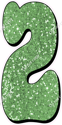 HP 47" Individuals - Lime Green Sparkle 2