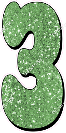 HP 47" Individuals - Lime Green Sparkle 3