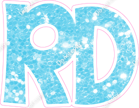 KG 12" Individuals - Baby Blue Sparkle RD