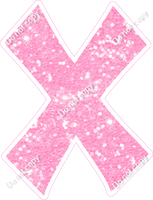 KG 12" Individuals - Baby Pink Sparkle X